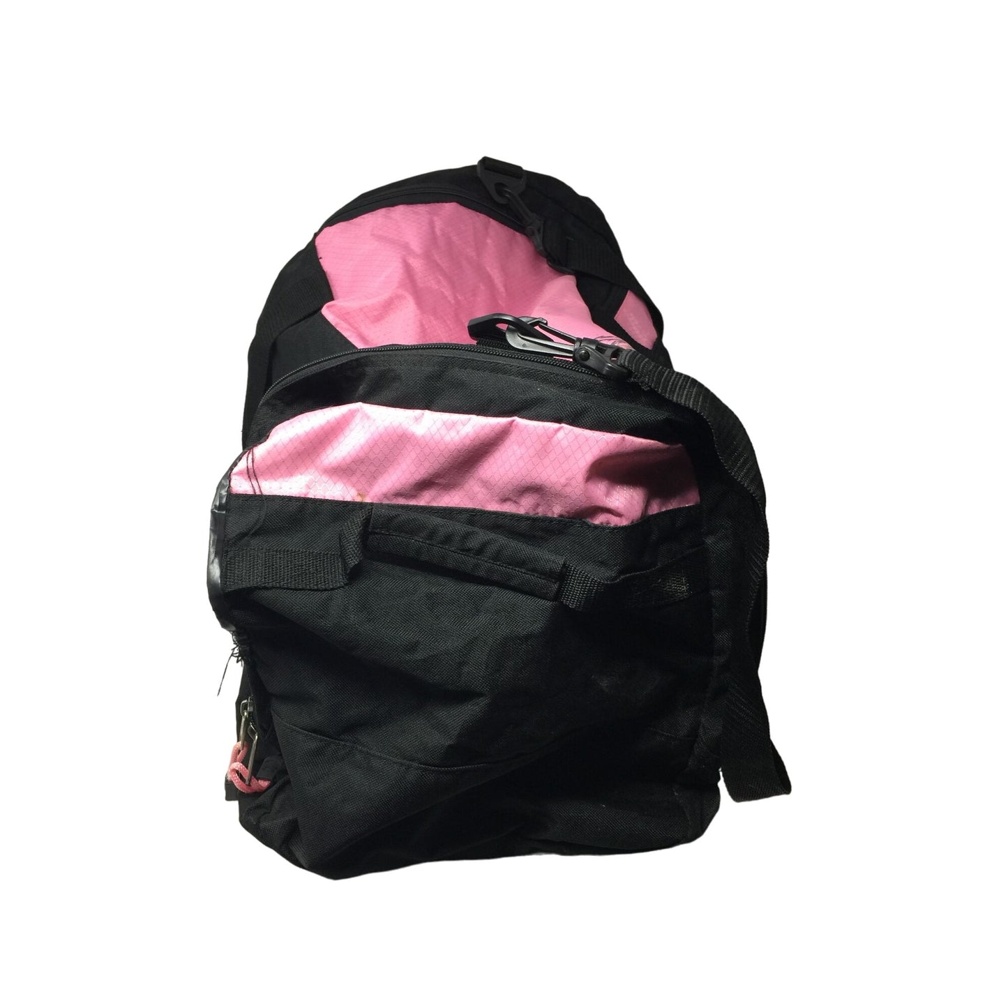 Starter Pink and Black Zippered Duffle Bag With Handles and Pockets