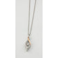 Beautiful Twisted 10kt Rose Gold & Sterling Silver Diamond Necklace