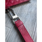 Versace Large Red Logo Print Leather Wristlet Clutch