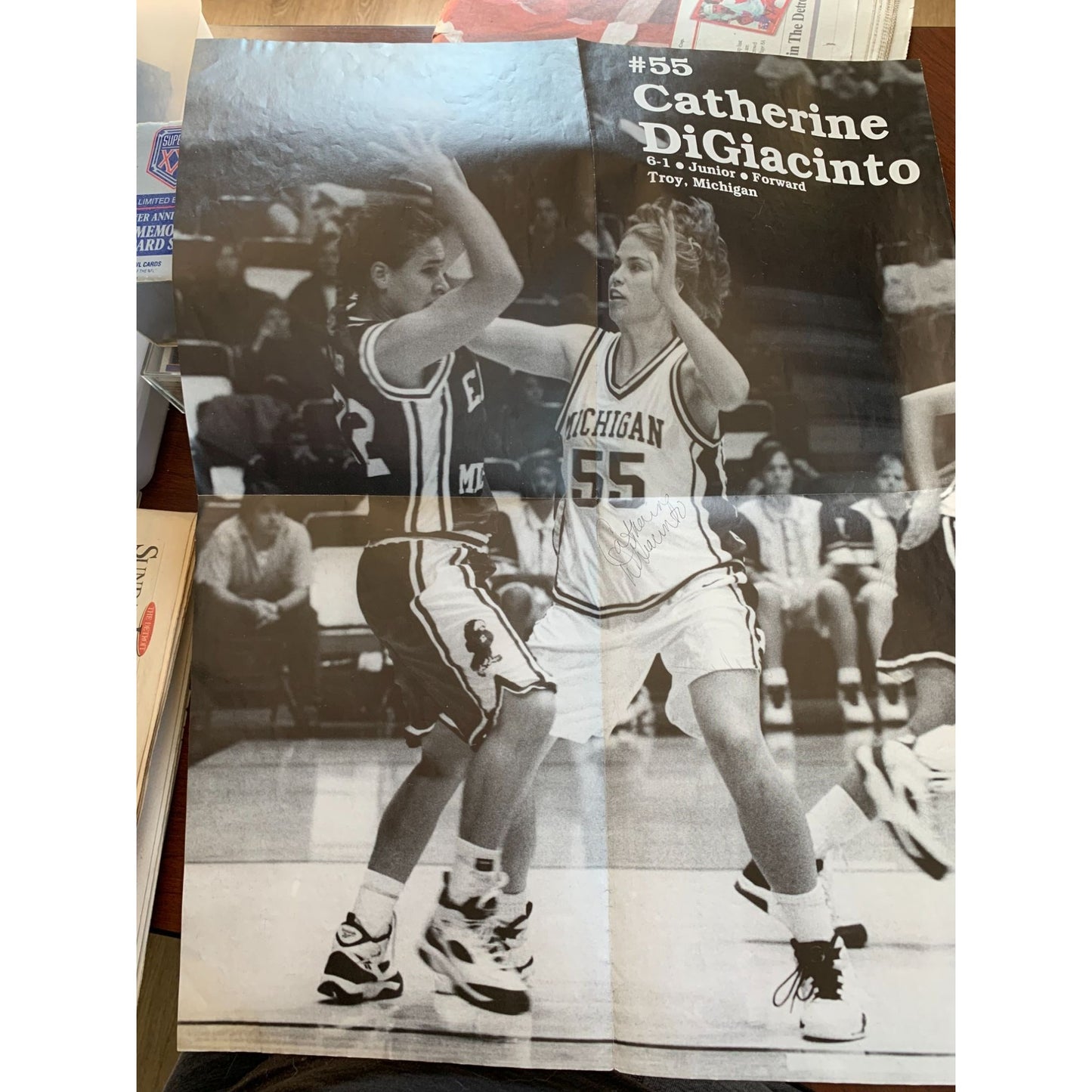 Vintage 1996 University of Michigan Women's Basketball Autographed Program