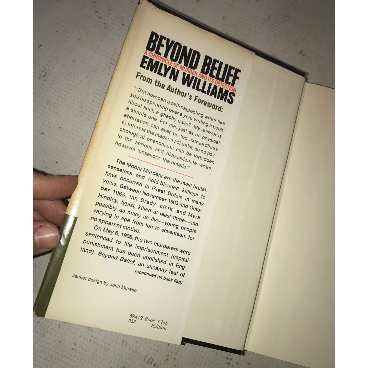 Beyond Belief Book by Emlyn Williams