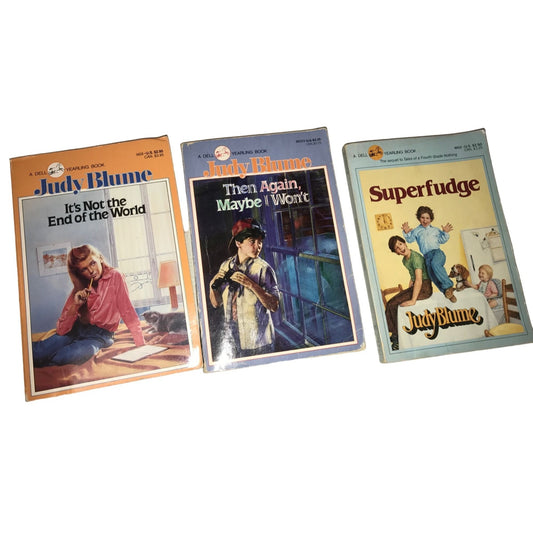 Vintage Bundle of 3 Judy Blume Dell Yearling Paperback Books