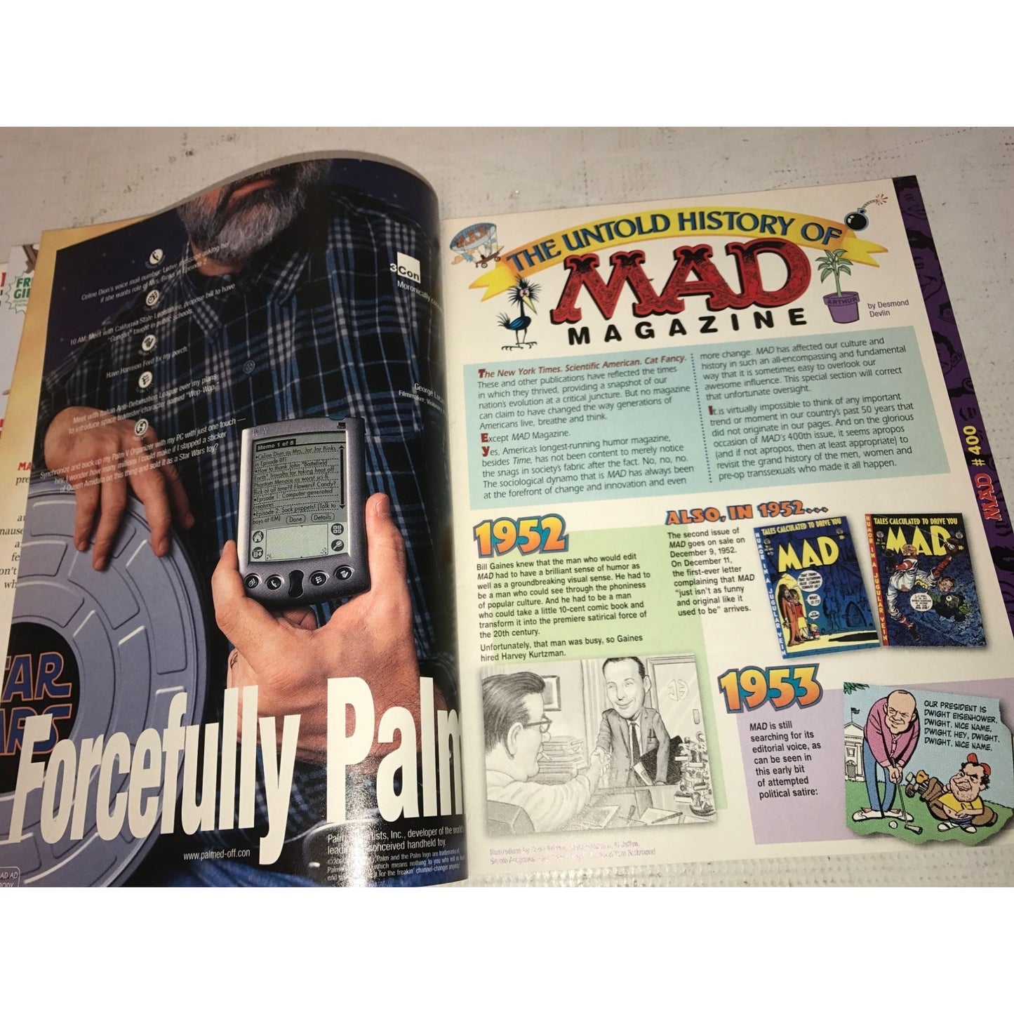 Vintage MAD Magazines (2) for November and December 2000