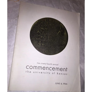 Vintage University of Kansas Graduation commencement Program 1966
