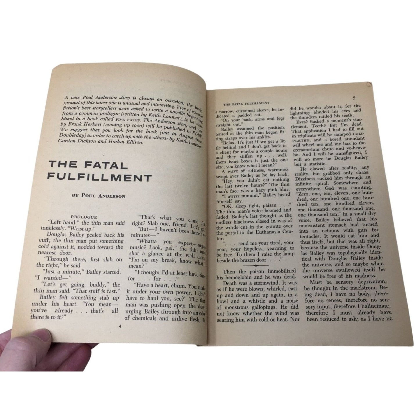 Fantasy and Science Fiction March 1970 The Fatal Fulfillment a complete short novel by Poul Anderson