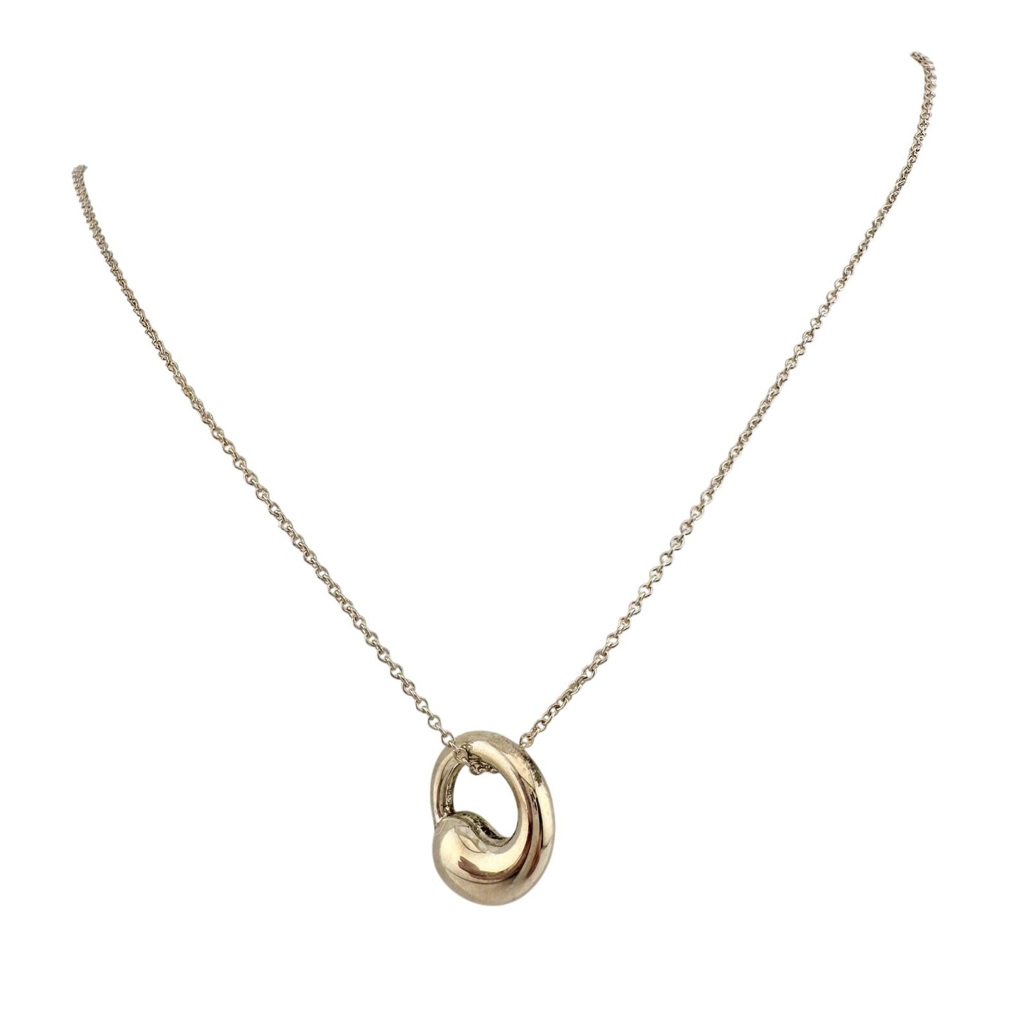 Tiffany & Co Elsa Peretti Eternal Circle Pendant with Necklace in Sterling