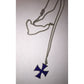 Vintage Unisex Cross Pendant 12" Chain Necklace