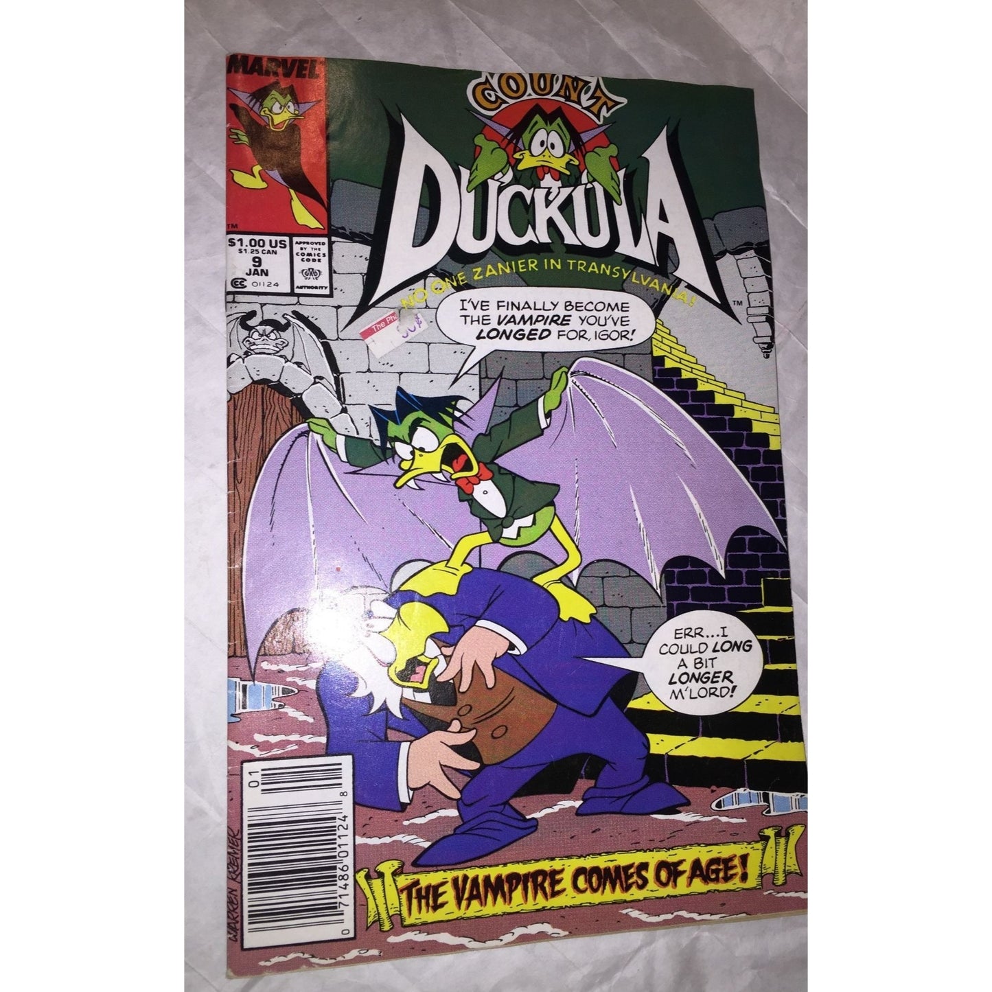 Marvel Comics Count Duckula #9 Vintage Comic Book