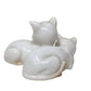 Small Vintage Figurine 2 White Cats Snuggling- Number 3040 on Bottom