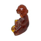 Sonny Boy Amber colored Art Glass Figurine - Wetzel Glass 1980s