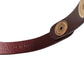 Salvatore Ferragamo Aubergine Leather Vara Bow Bracelet Deep Reddish Brown