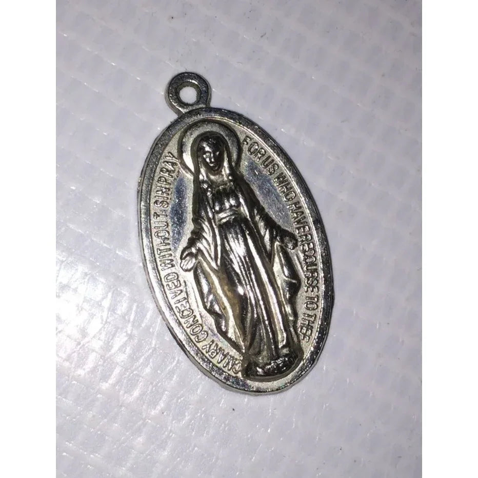 Holy Mother Religious pendant - Mary Conceived without sin - pray for us without recourse to thee - A+ Stuff