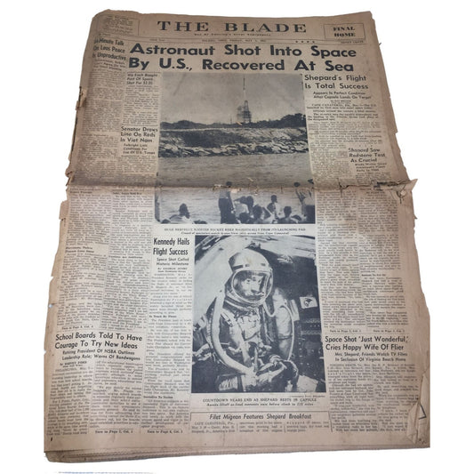Vintage Collectible Newspaper- The Blade One of America's Great Newspapers May 5, 1961