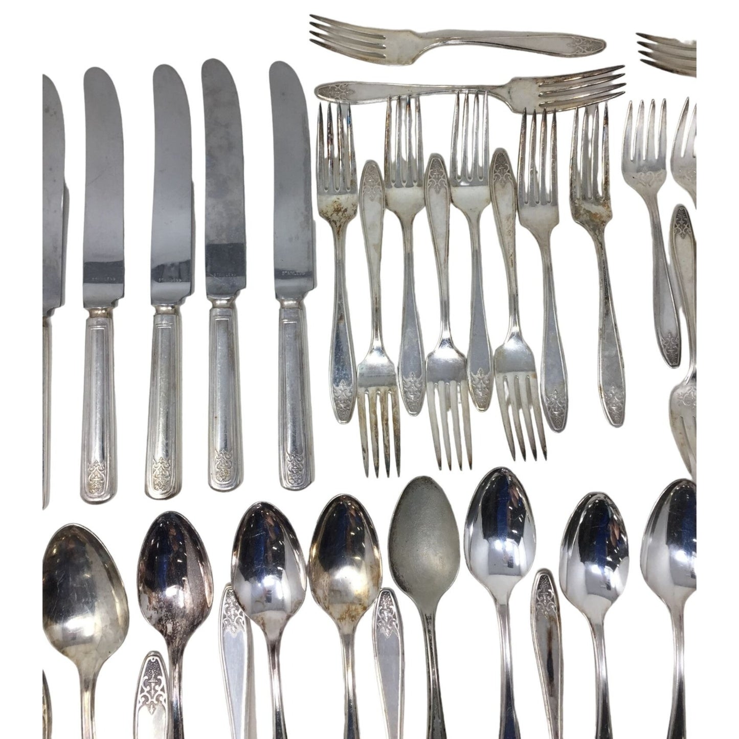 Vintage 70 Piece Lot of Dining/Kitchen Silverware- The Saint Louis- Lady Doris Silverplate