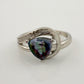 Trillion Cut Mystic Topaz Ring Size 7 - Sterling