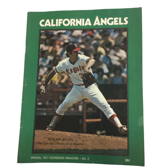 California Angels Nolan Ryan Official 1977 Scorebook Magazine Volume 2