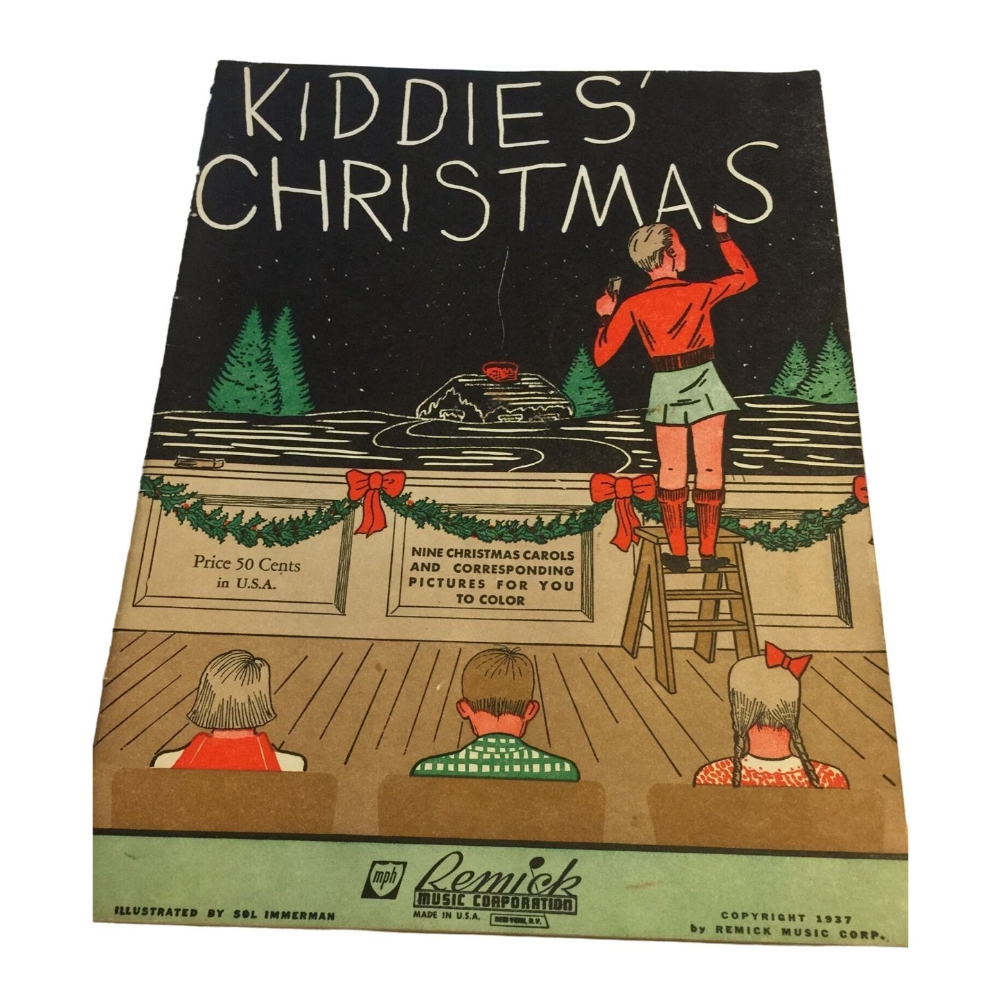 Kiddie's Christmas Sheet Music Song Book by Sol Immerman/Remick Music Corp