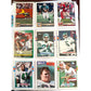 NFL Footbal Trading Cards - Various Years & Brands - 4 Binder Pages (front & back)