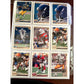NFL Footbal Trading Cards - Various Years & Brands - 4 Binder Pages (front & back)