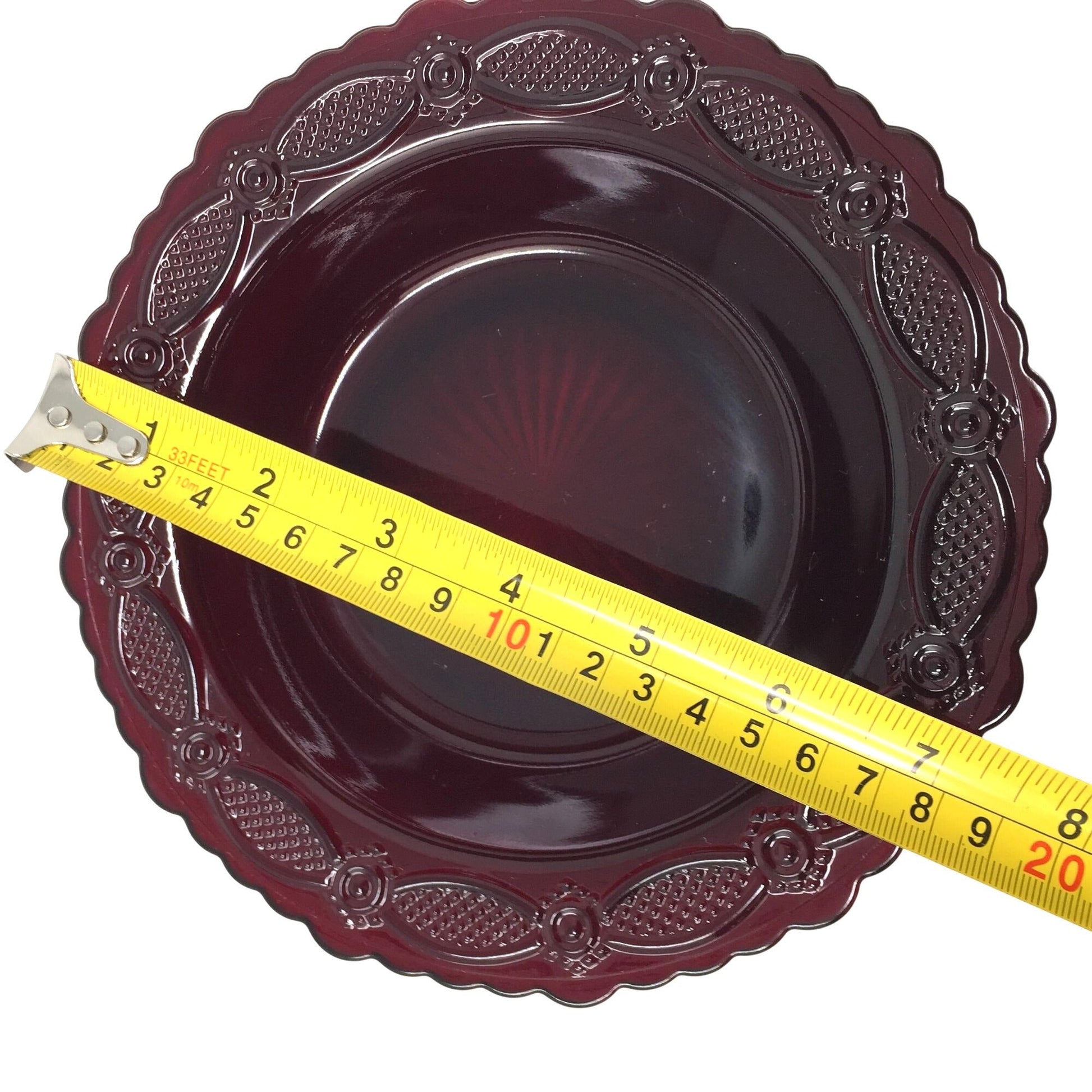 Vintage Avon 1876 Cape Cod Ruby Red Glass Rim Soup Bowl (7 3/8") Avon  A+ Stuff Drinking, Dining & More