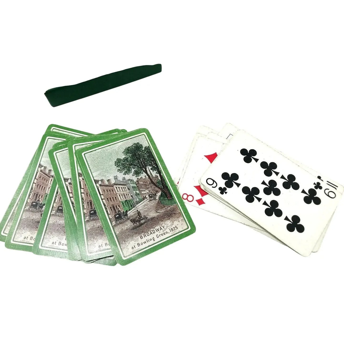 LITTLE OLD NEW YORK (Broadway) Vtg Playing Cards w Case Fan-C Pack Fan-C Pack Co.