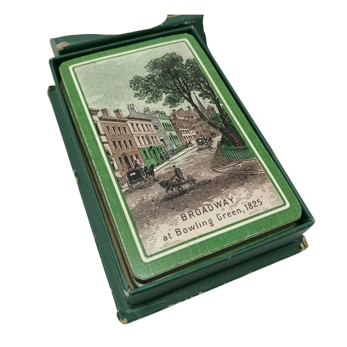 LITTLE OLD NEW YORK (Broadway) Vtg Playing Cards w Case Fan-C Pack Fan-C Pack Co.