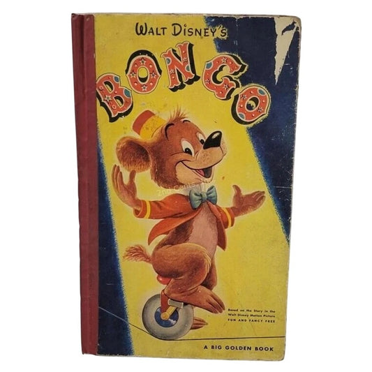 Vintage 1947 Walt Disney's BONGO Hardcover Book - A Walt Disney Book (First printing)