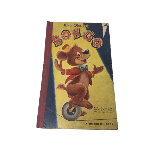 Vintage 1947 Walt Disney's BONGO Hardcover Book - A Walt Disney Book (First printing)