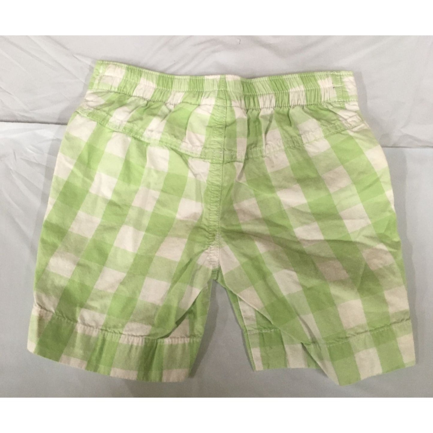 Jumping Beans Toddler Girl Shorts Size 3T Green/White with Pink Flower Button/Pockets