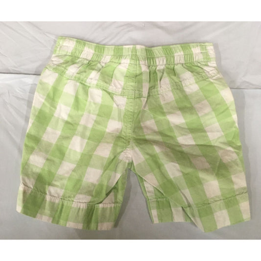 Jumping Beans Toddler Girl Shorts Size 3T Green/White with Pink Flower Button/Pockets