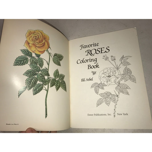 Favorite Roses Vintage Dover Coloring Book Ilil Arbel