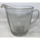 Vintage Antique Ekco Chicago Clear Glass Ribbed Juice Cocktail Pitcher