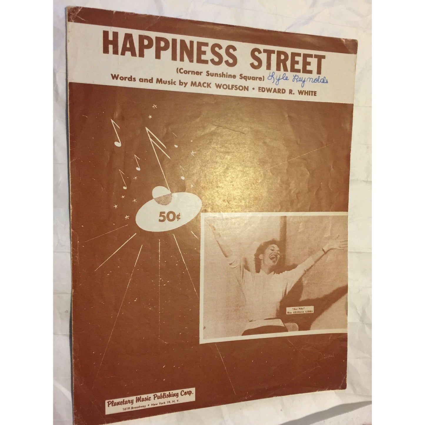 Happiness Street by Mack Wolfson & Edward R. White Vintage Sheet Music