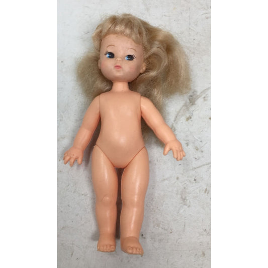 Vintage Unclothed Collectible Doll w/ Bangs & Long Blonde Hair/Blue Eyes