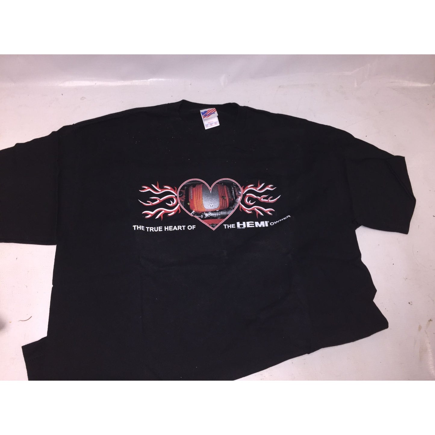 The True Heart of the Hemi Owner - Black T Shirt  Hemi Engine - Truck Lover XL Made in USA