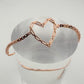 Rose Gold Plated Bolo Bracelet with Pretty Baguette Heart