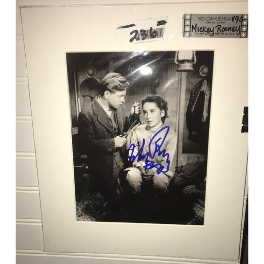 Vintage Mickey Rooney Autographed Photo- About 13 by 11 inches