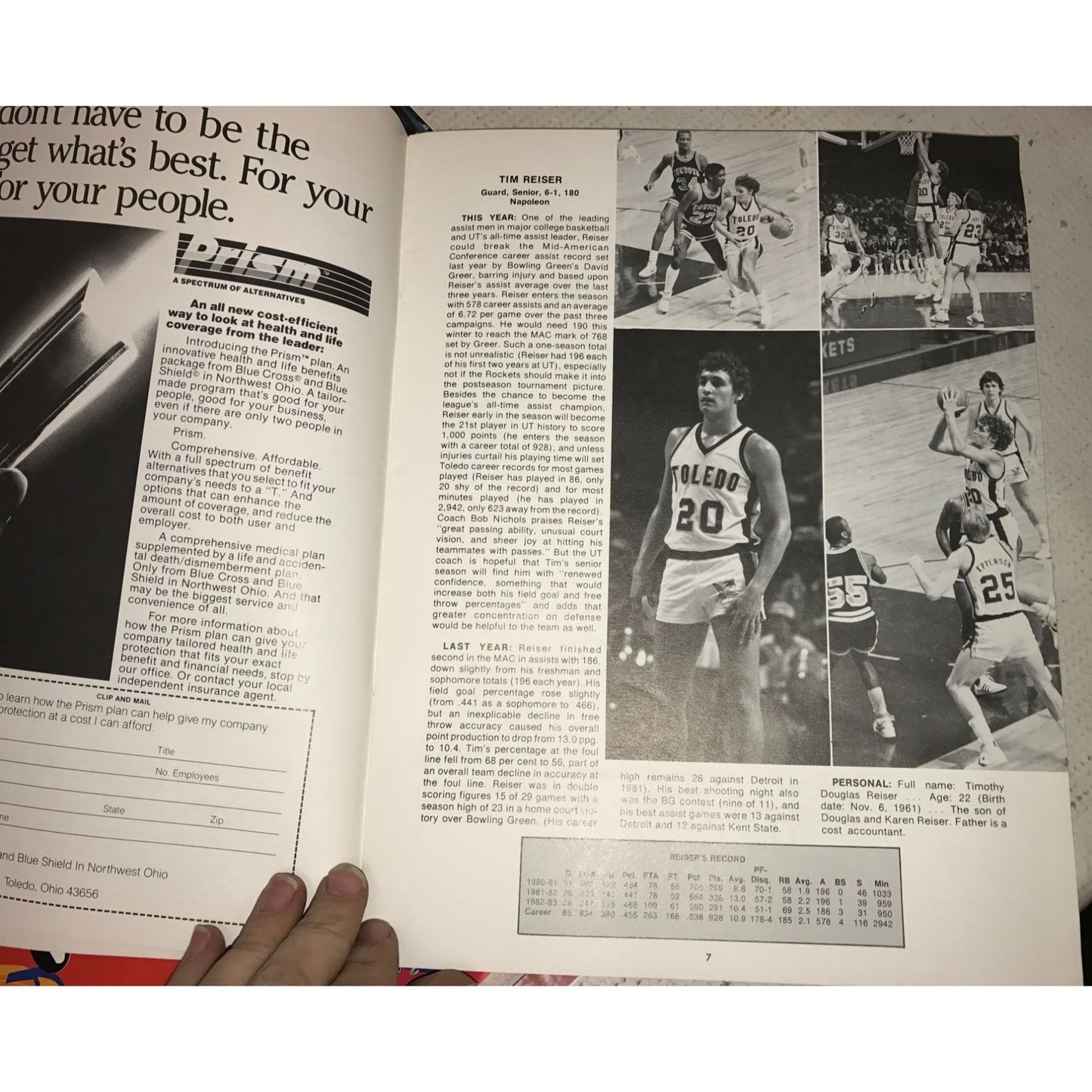 Vintage 1970s-1990s Basketball Programs- Detroit, Eastern MI, Houston, Toledo