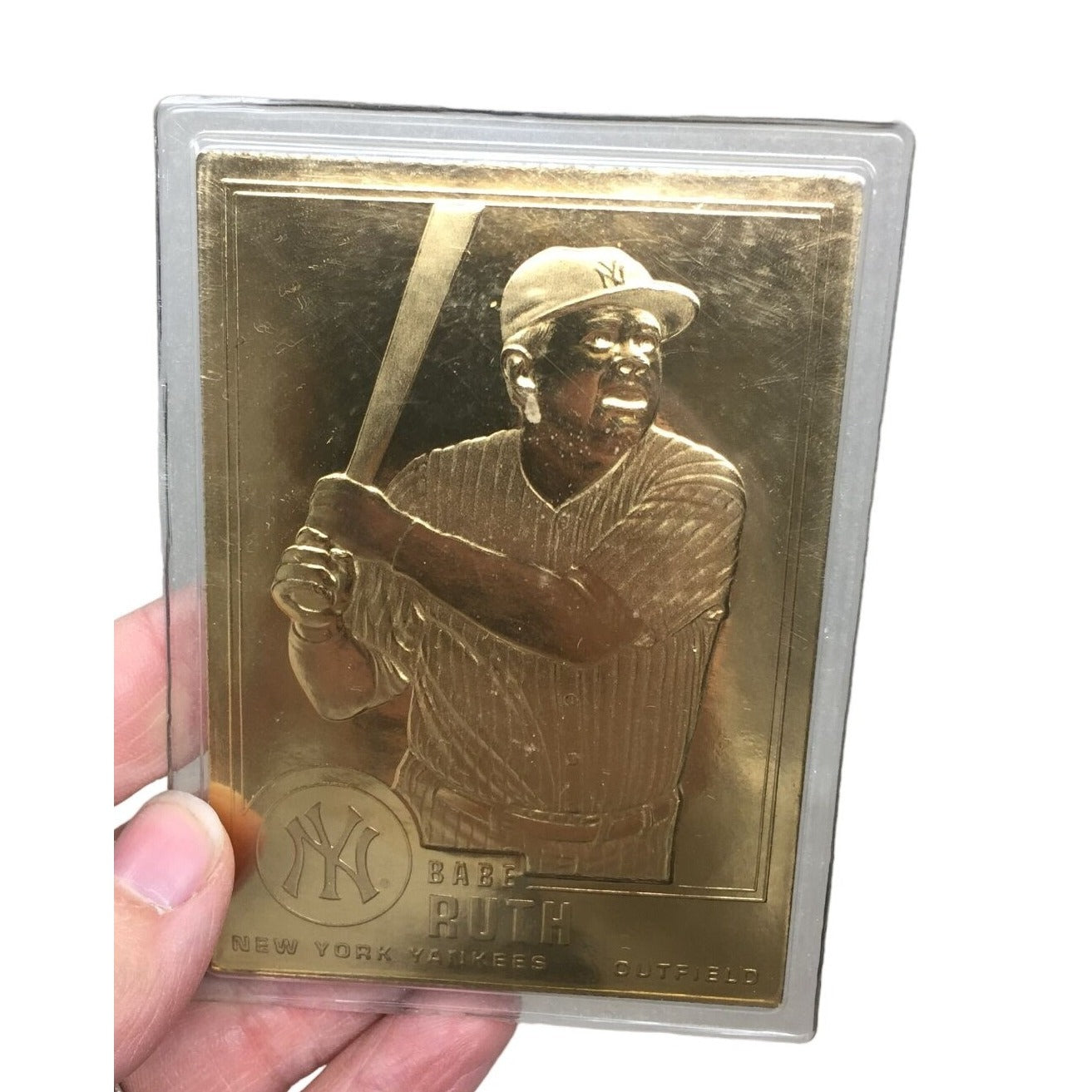 Vintage Collectible Babe Ruth New York Yankees Gold Baseball Card