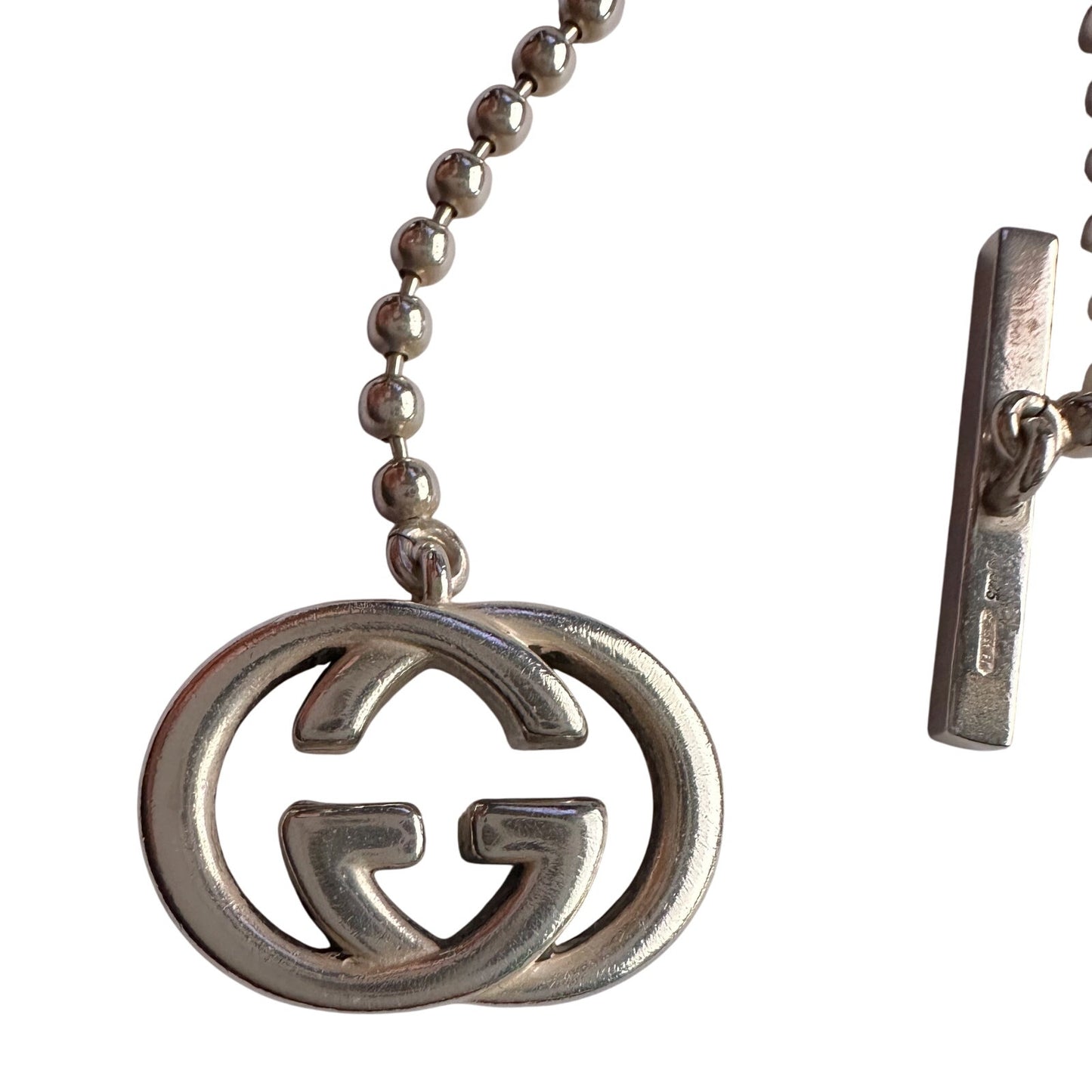 GUCCI GG Toggle Ball Chain Necklace with Box & Dust Bag