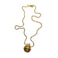 Vintage Yves Saint Laurent (YSL) Gold Plated Filigree Ball Necklace 26" Long