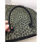 Diane Von Furstenberg- DVF Womens XL Tote Bag Black Beige Leopard Print (16x28)