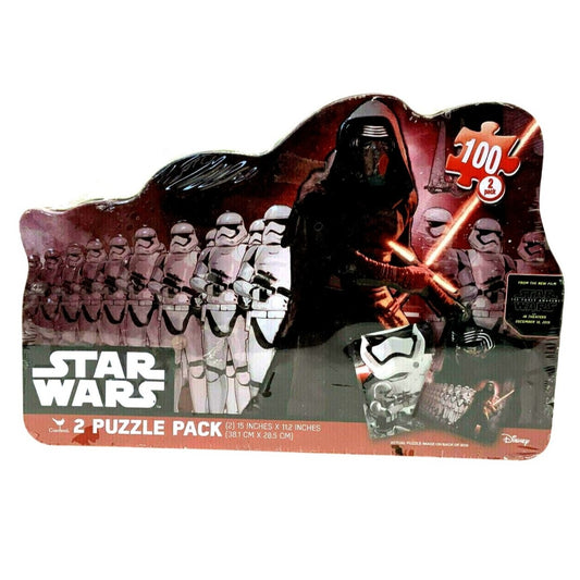 Star Wars the Force Awakens-  2 Puzzle Tin - Kylo Ren & Storm Troopers (100 pc each) - New & Sealed!