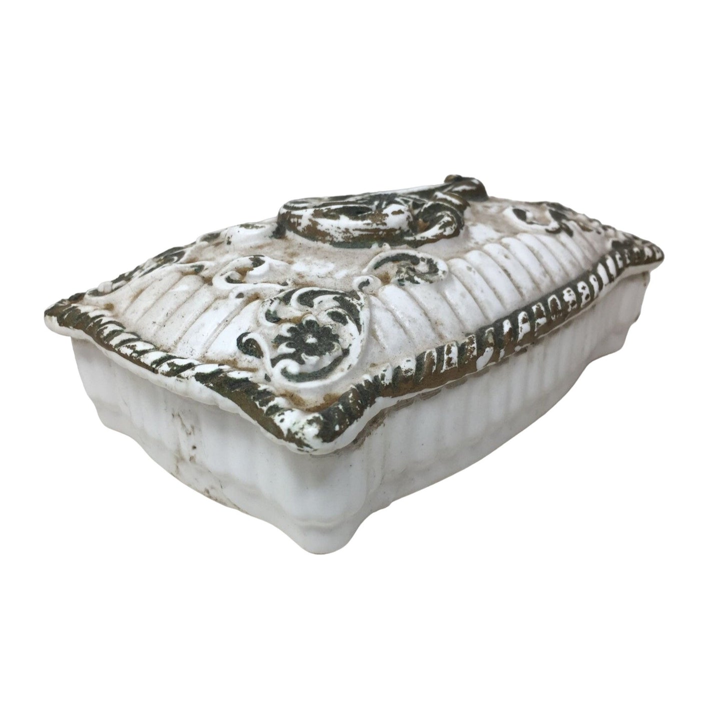 Small Rectangular Lidded Trinket Dish/Jewelry Holder