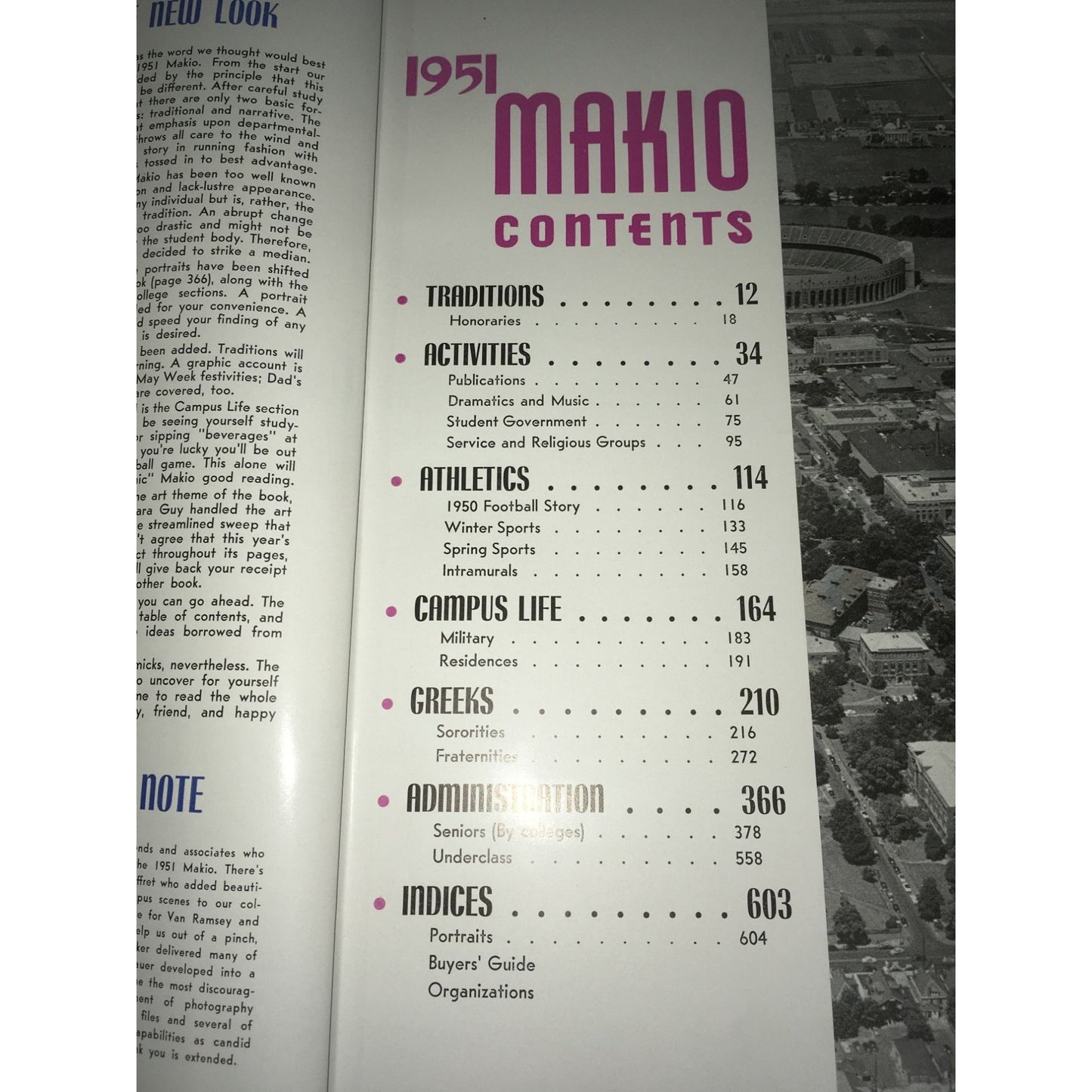 Vintage 1951 Makio Yearbook Volume 70- Ohio State University