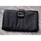 GUCCI Black Nylon Long Wallet  - Leather Edges and Interior