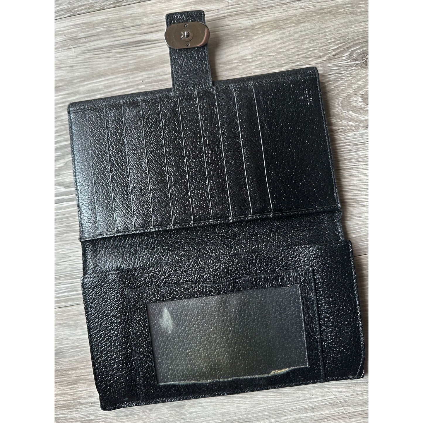 GUCCI Black Nylon Long Wallet  - Leather Edges and Interior