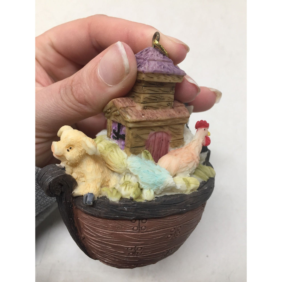 Noah's Ark Figurine Ornament unbranded  A+ Stuff Holiday Ornaments