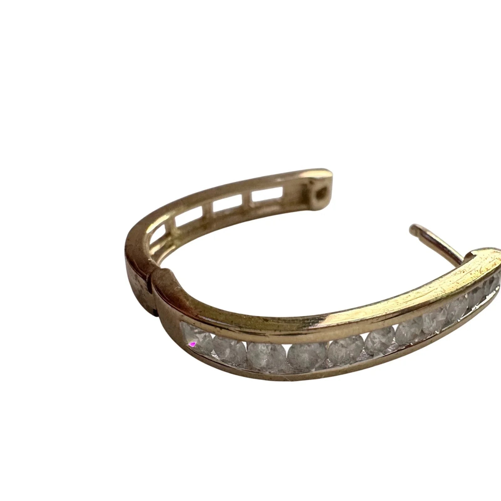 1.00 Carat Natural Diamond Hoop Earrings Gold Plate over Sterling Silver - Unbranded - Earrings - A+ Stuff