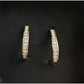 1.00 Carat Natural Diamond Hoop Earrings Gold Plate over Sterling Silver - Unbranded - Earrings - A+ Stuff